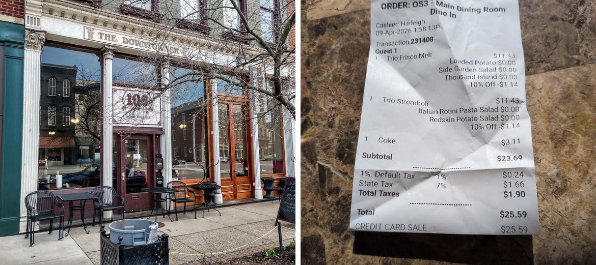 Downtowner Menu