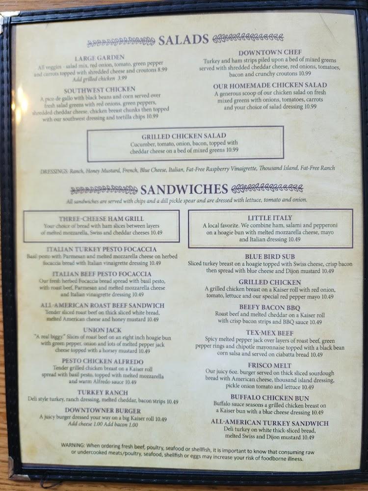 Downtowner Menu image 2